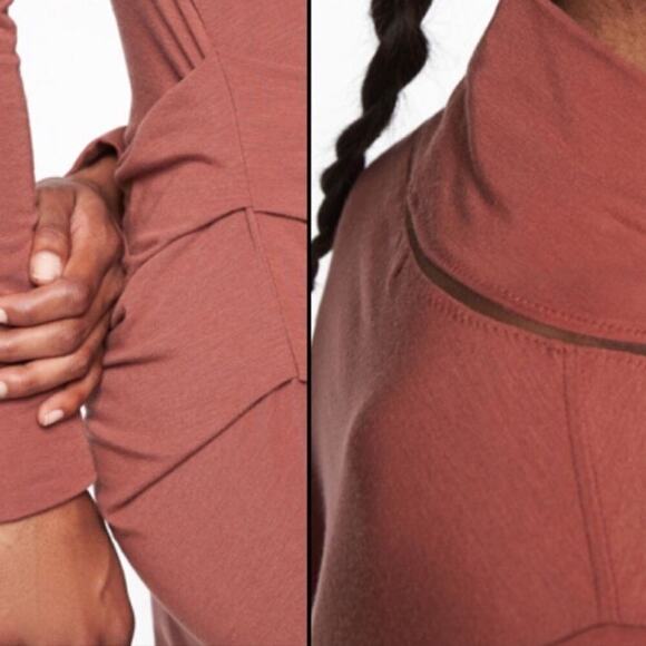 NWT Athleta Industry Turtleneck Stretch Dress Havana Brown Size M Long Sleeves - Picture 2 of 10